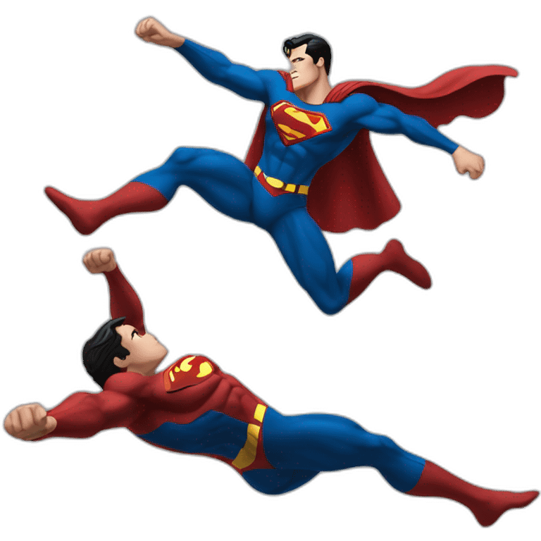 superman kicking person emoji