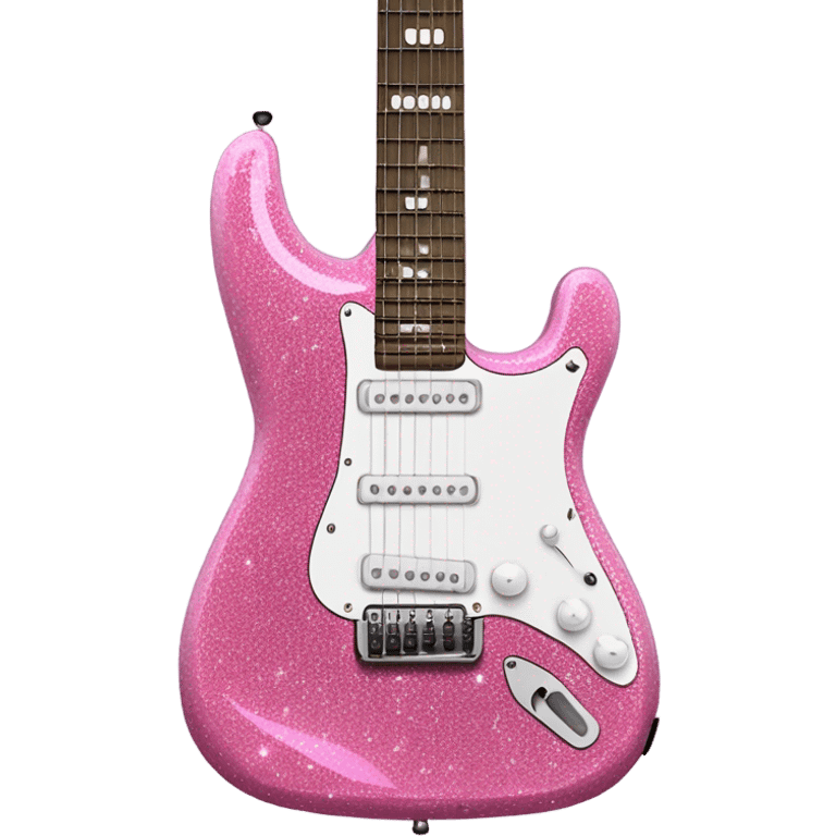 Pink glitter electric guitar  emoji