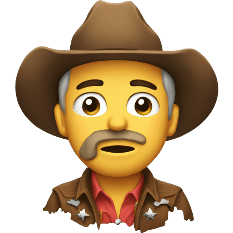 Puking cowboy emoji