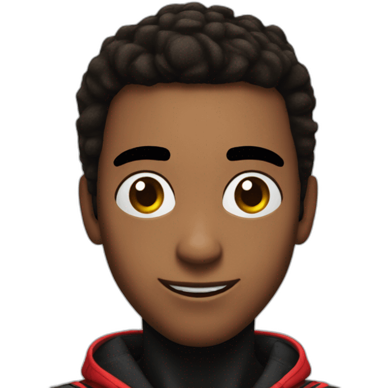 Miles Morales spider face emoji