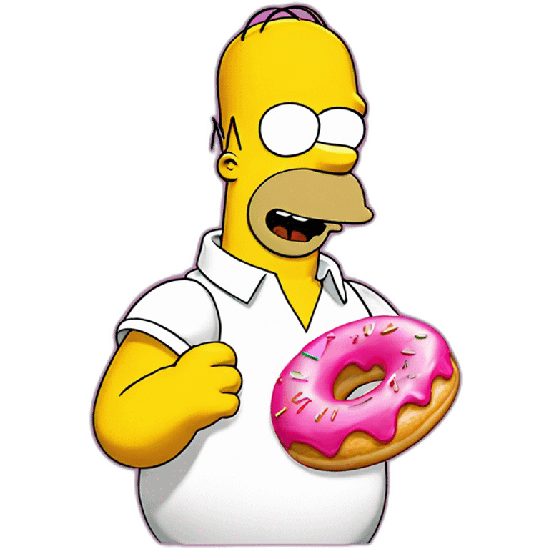 Homer simpson eat donuts emoji