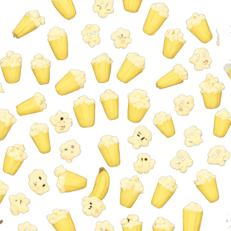 popcorn and banana comibantion cute emoji