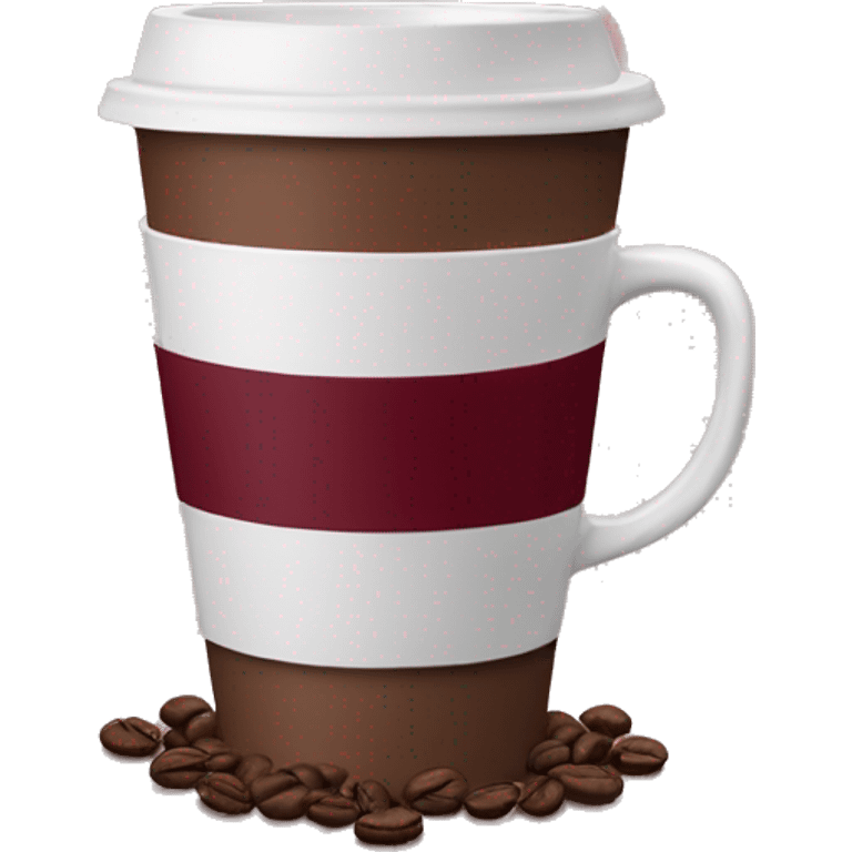  burgundy hot cup of coffee emoji