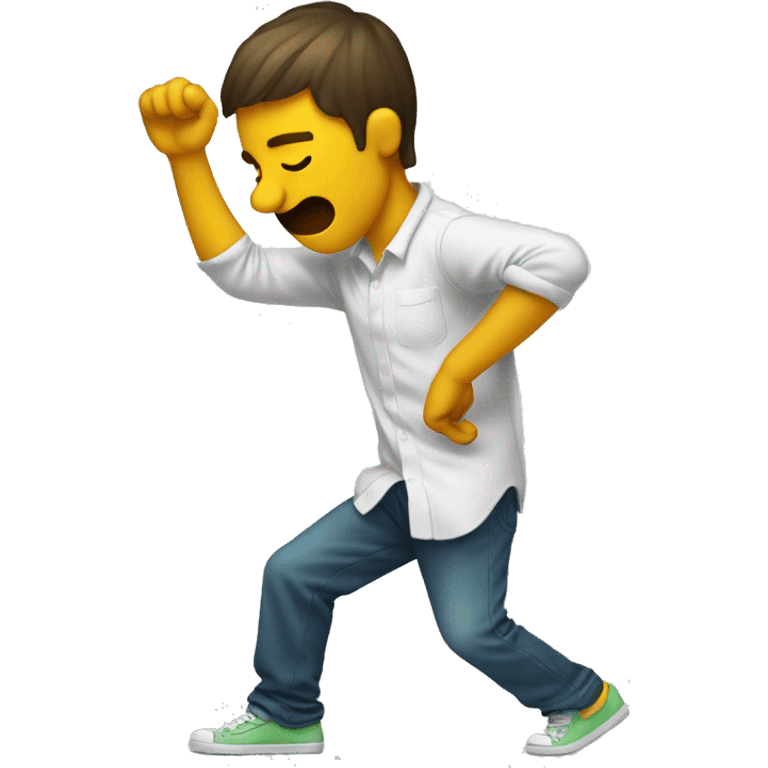 someone dabbing  emoji