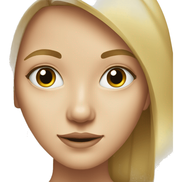 realistic portrait of blonde girl emoji