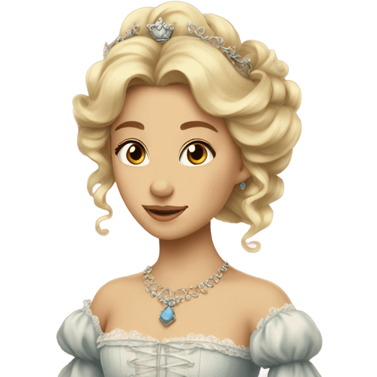 Rococo blonde princess, brown eyes emoji