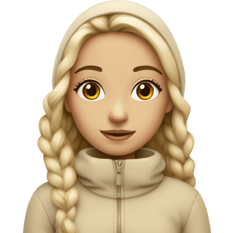 Girl ski beige emoji