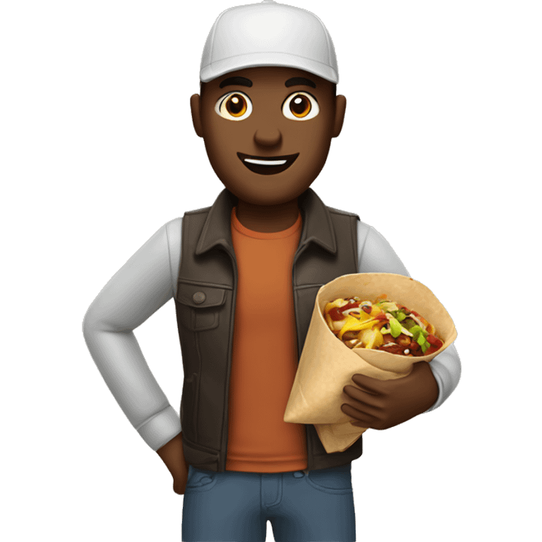 Man with Chipotle burrito emoji