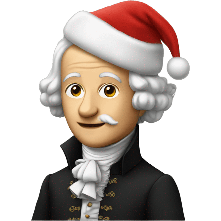 mozart with santa hat emoji