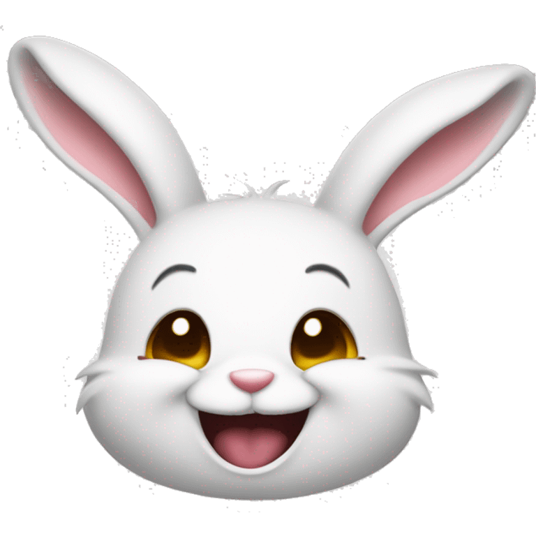 Happy bunny giggling emoji