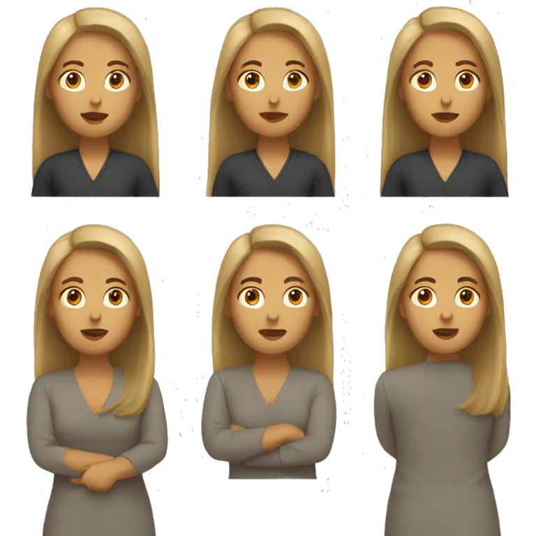 woman without neck emoji