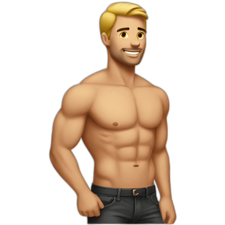 Sex man with abs emoji