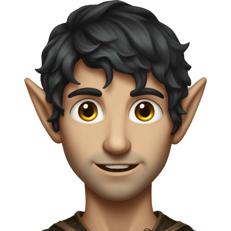 dark hair male elf fantasy emoji