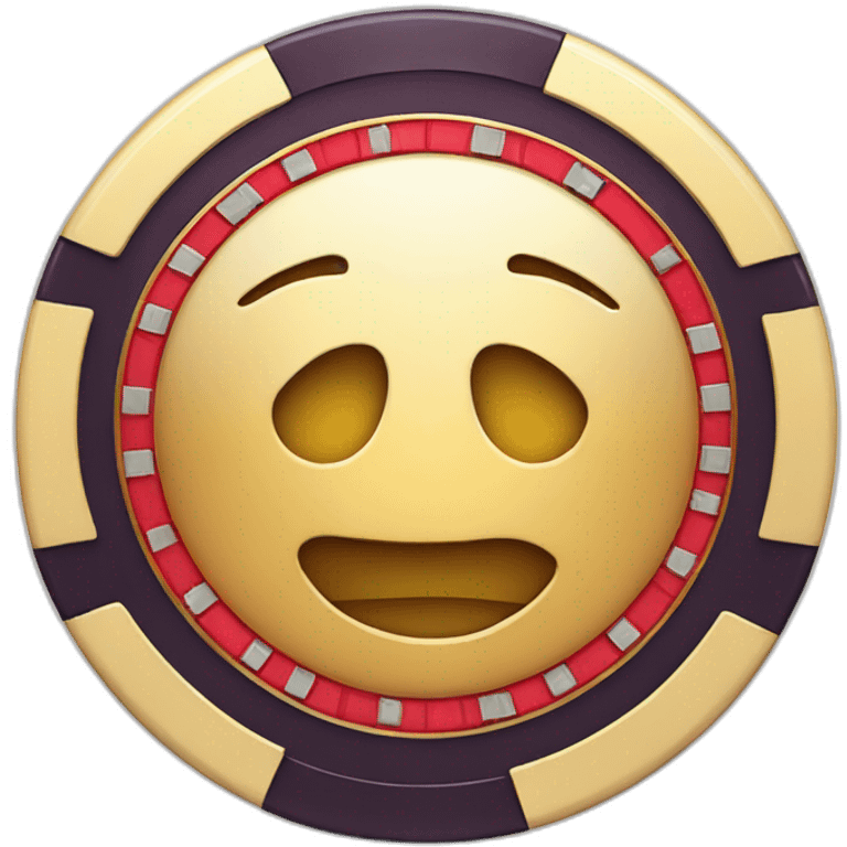 casino chip face emoji