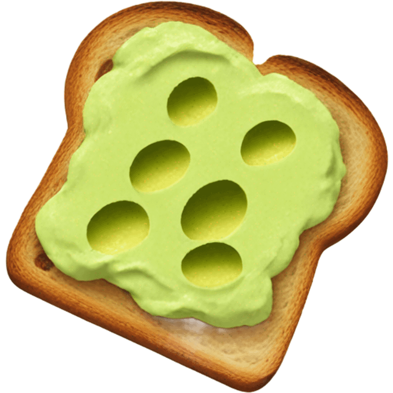 toast with mashed avocado emoji