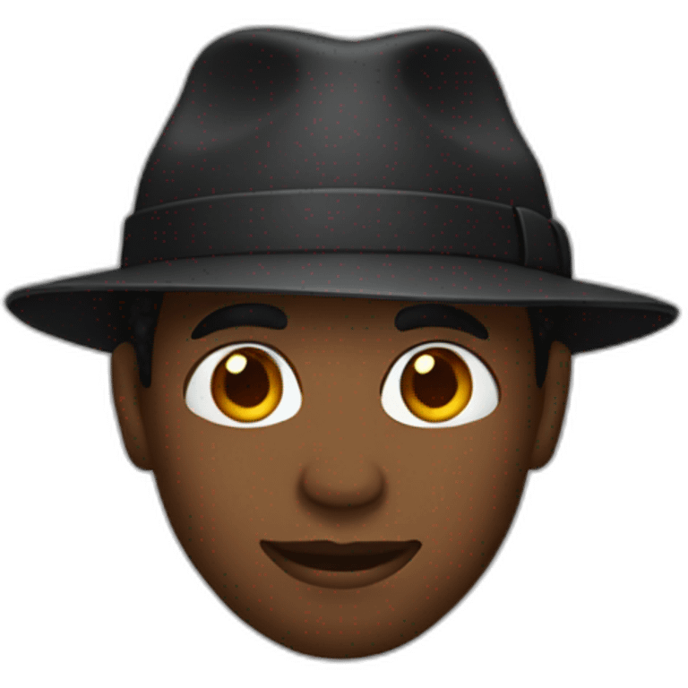 black men with hat emoji