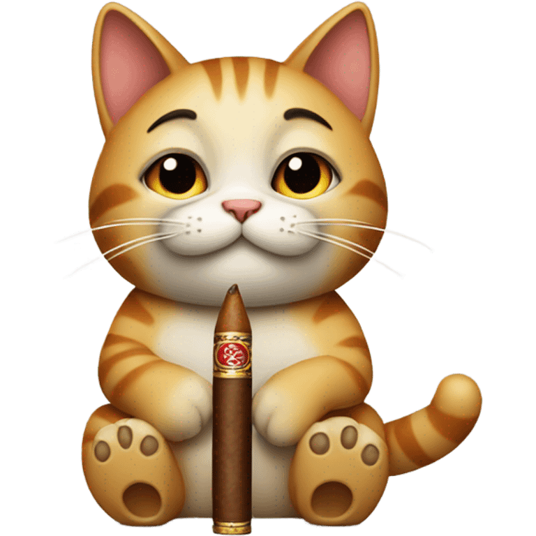 cat smoking a cigar emoji