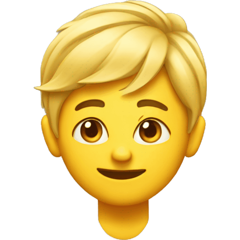 classic yellow emoji pushing hair behind ear emoji