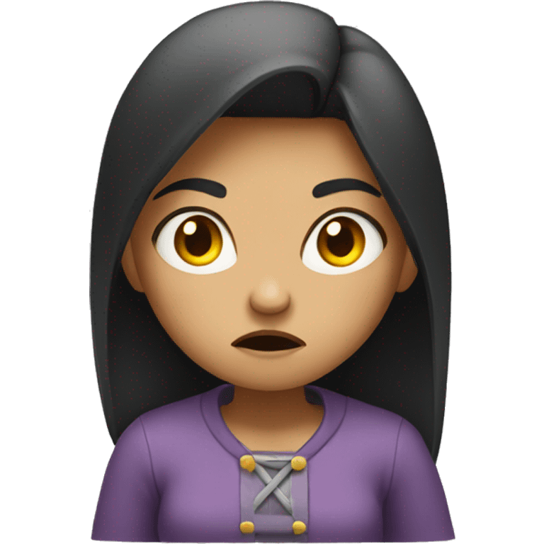 girl with an angry expression  emoji