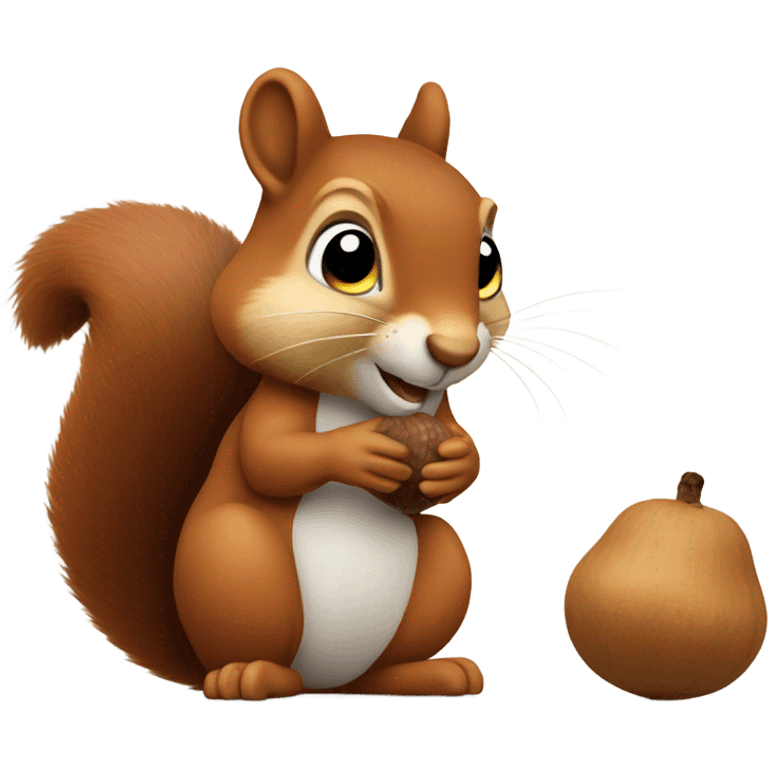 squirrel holding an acorn emoji
 emoji