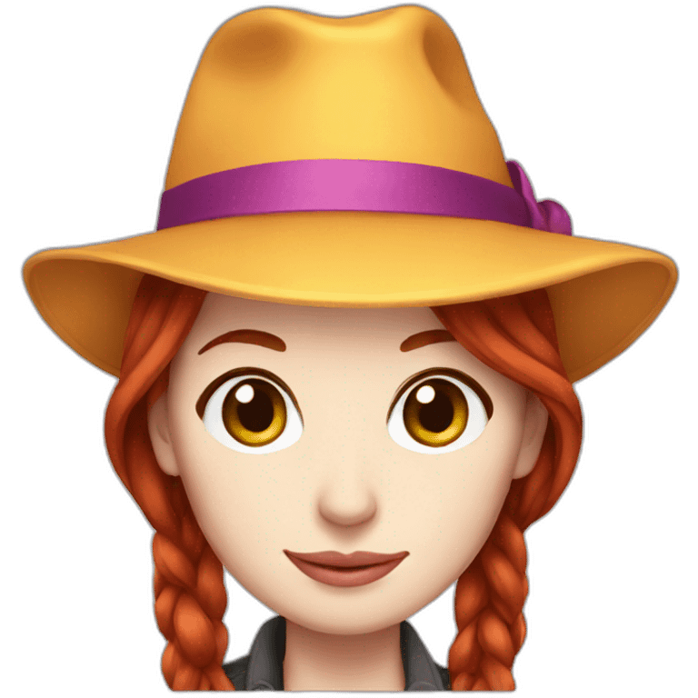 Felicia day with a hat emoji