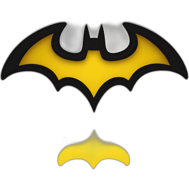 Batman logo yellow emoji