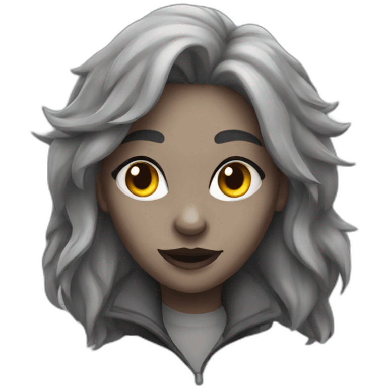 Female grey werewolf emoji