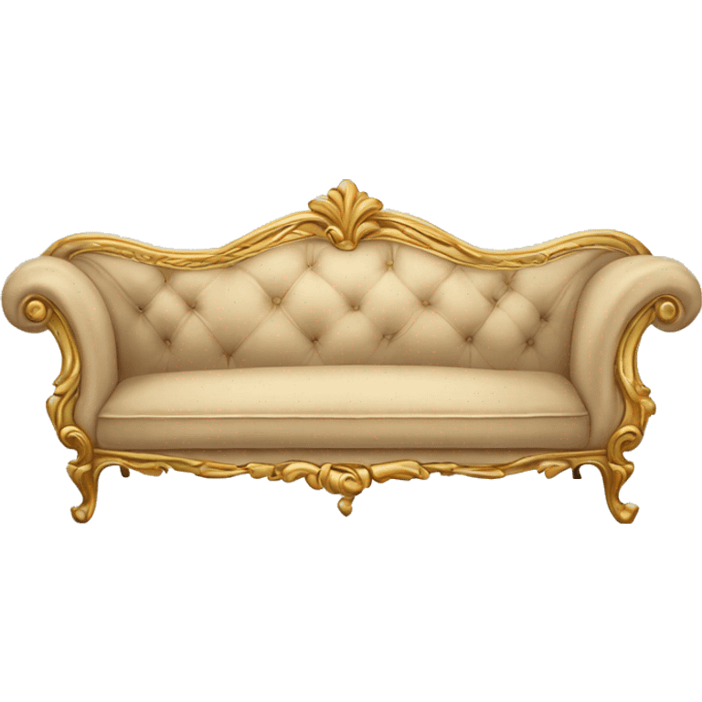 Vintage rococo beige couch emoji