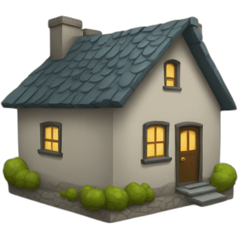 a walking house emoji