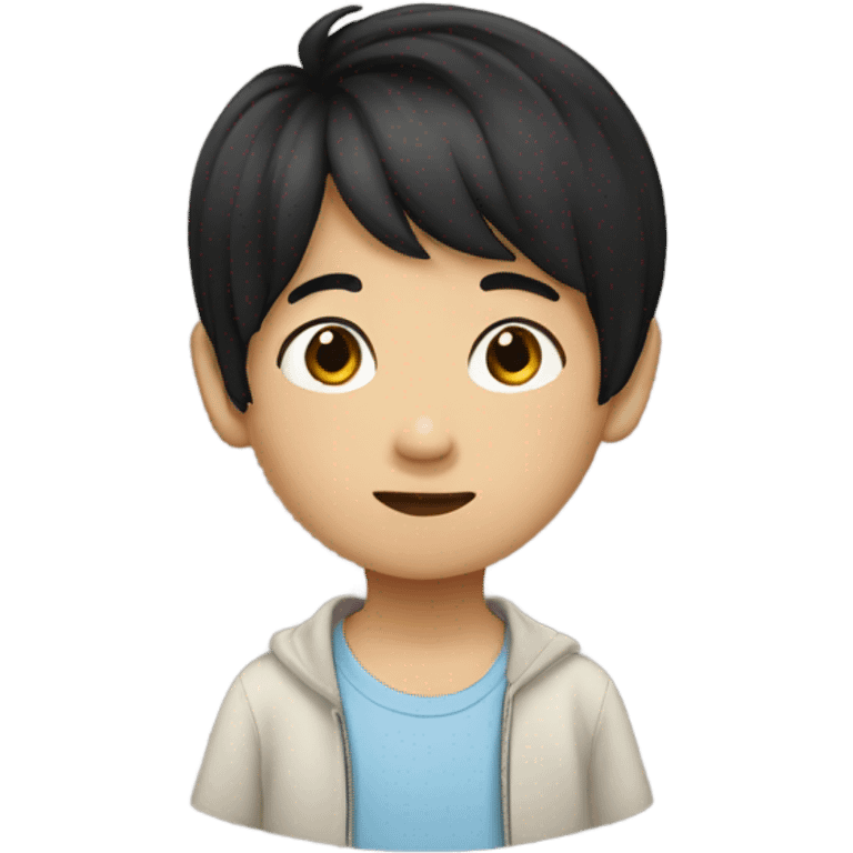 asian boy child with black hair  emoji