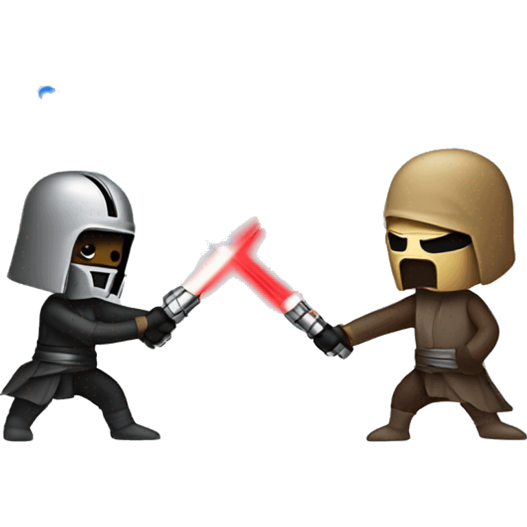 lightsabers fighting emoji