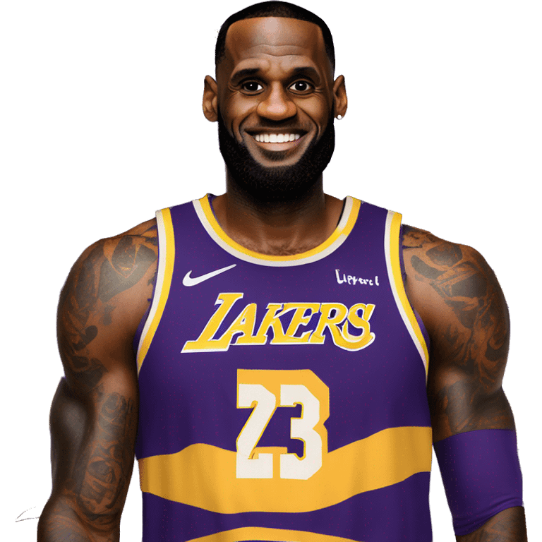 Lebron James in a laker jersey emoji