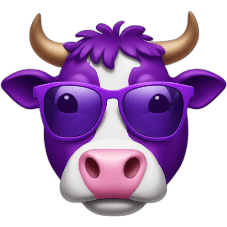 purple cow with sunglasses emoji