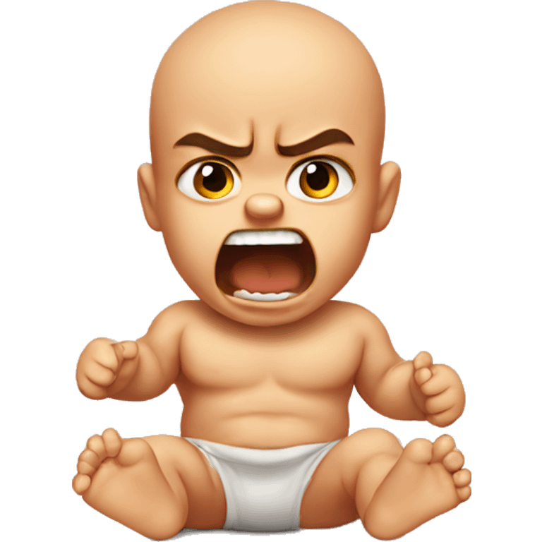 the baby is angry emoji