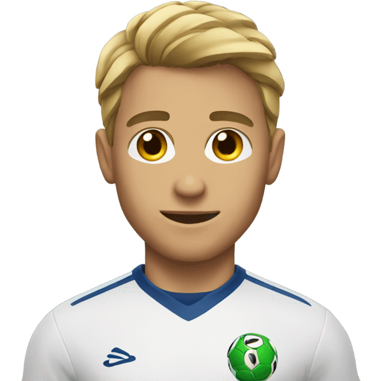 handsome soccer player  emoji