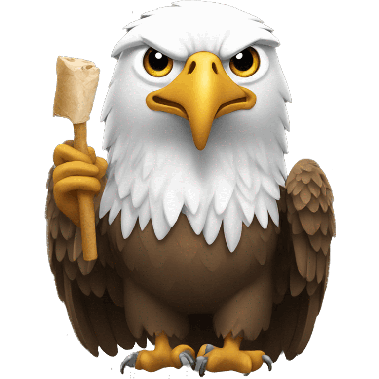 eagle holding a joint emoji