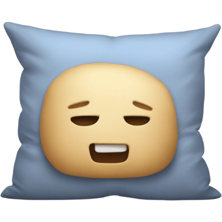 cartoon head buried in pillow emoji