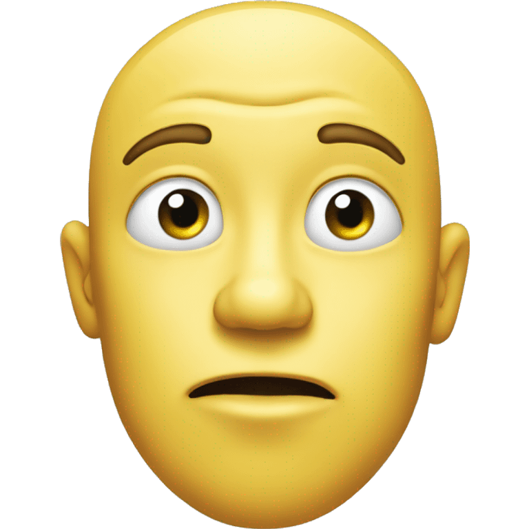 A yellow face with furrowed eyebrows looking upwards with thumb and index finger resting on its chin. emoji