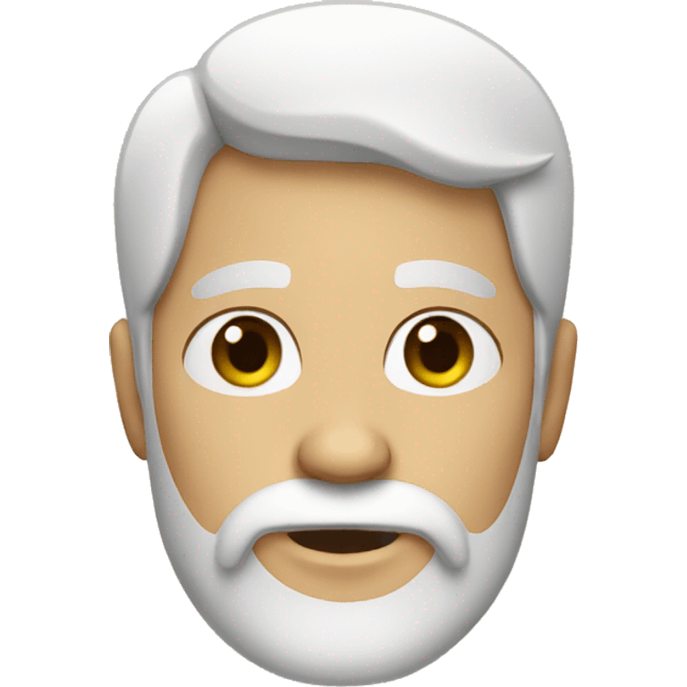 white Man with circle beard emoji