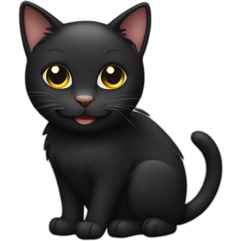 smiling black cat emoji