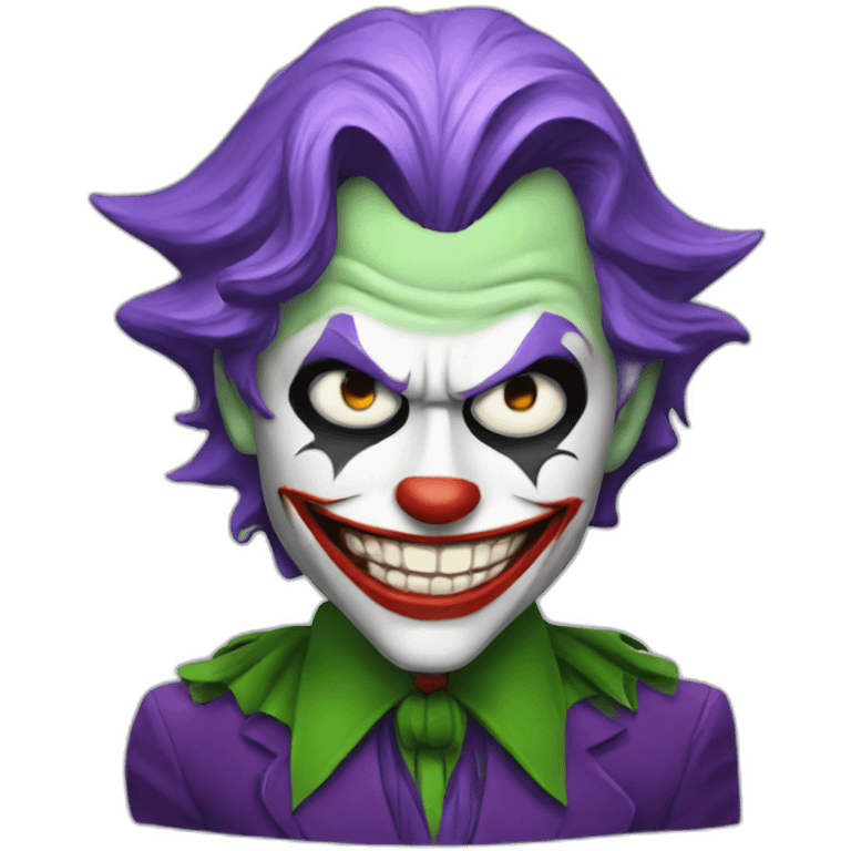 Batman dressed as the joker emoji