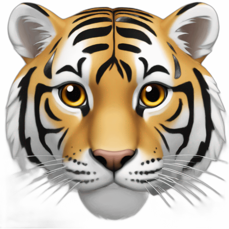 Tigre blanc enragé emoji