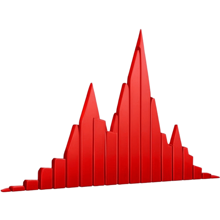 short red decreasing graph. emoji