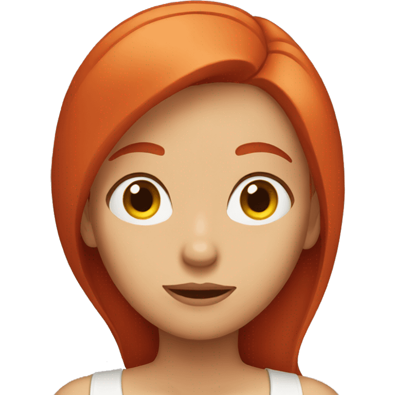 Woman Shrugging with red hair emoji