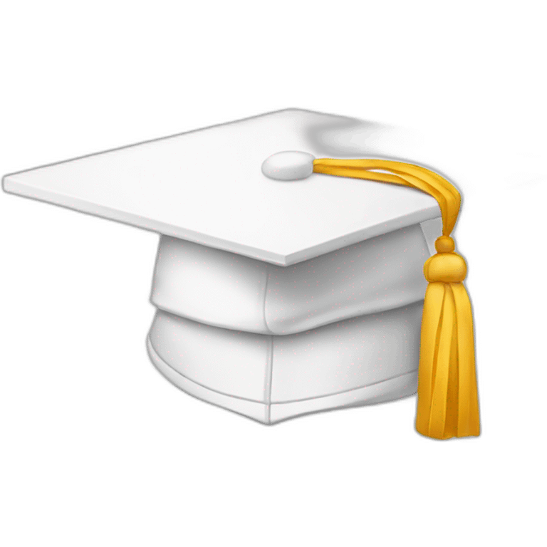 White Graduation cap emoji