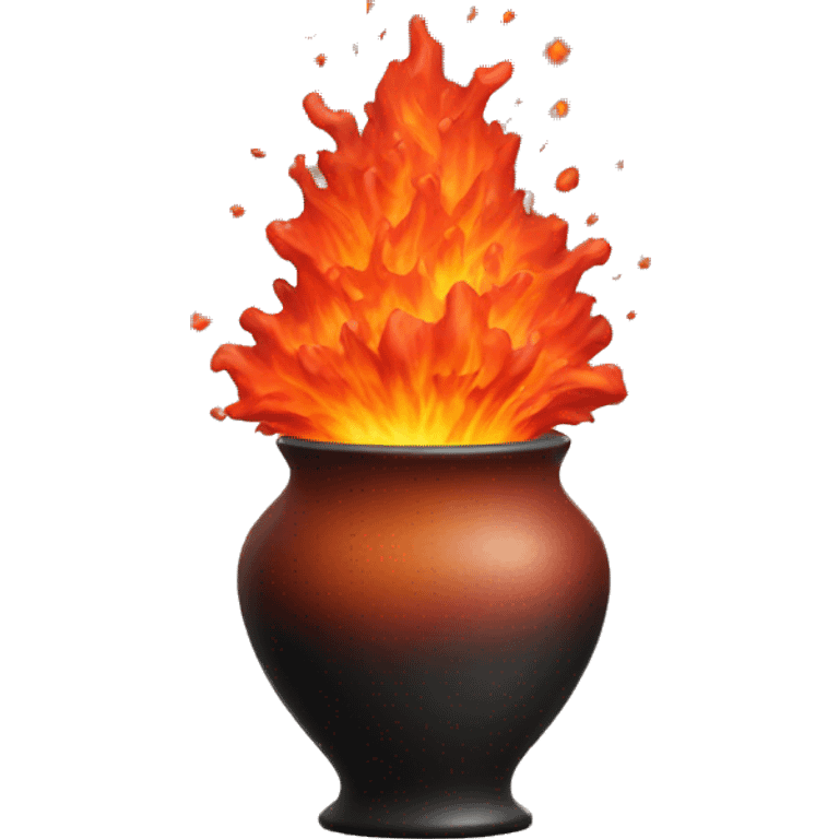 vase full of lava erupting emoji