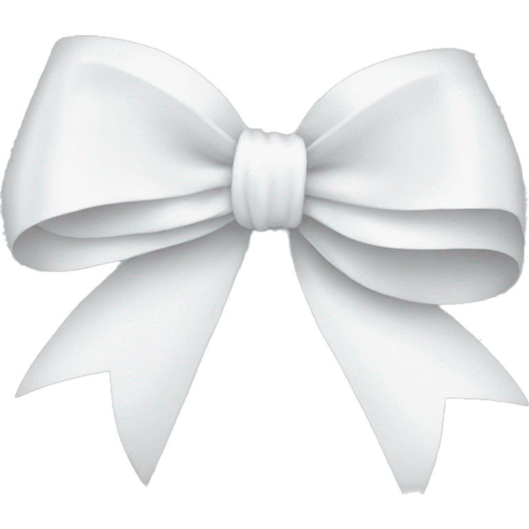 white thin bow ribbon emoji