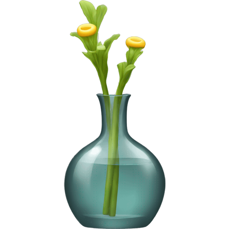 Glass vase with long pipe  emoji