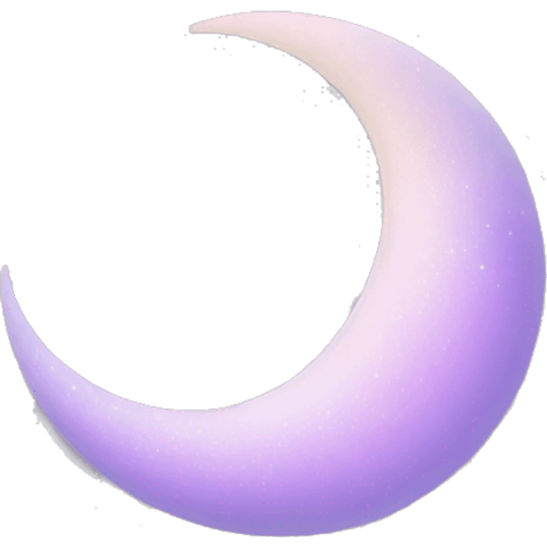 Pastel lilac-gradient crescent moon emoji