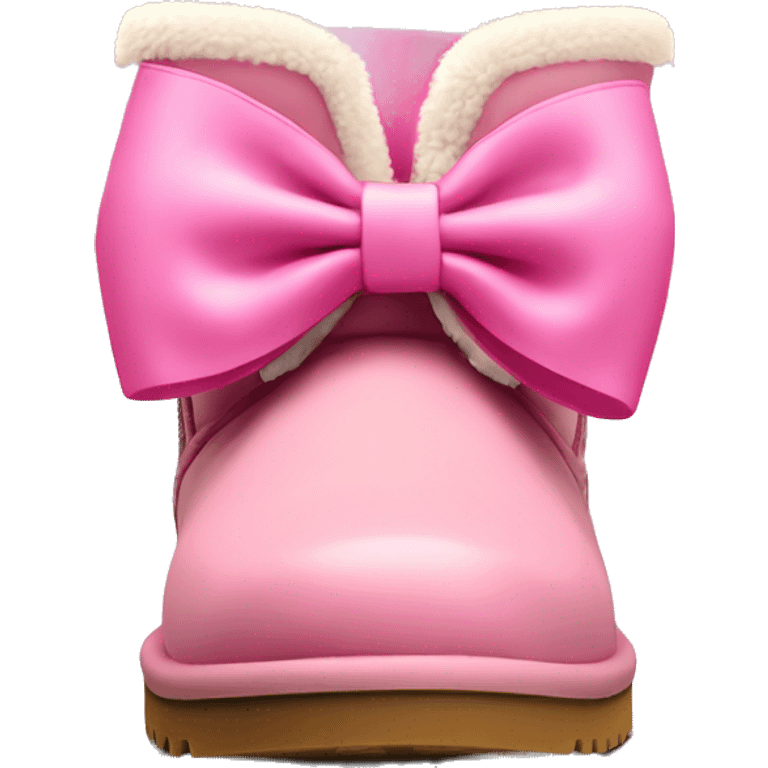 pink bow on ugg boot emoji